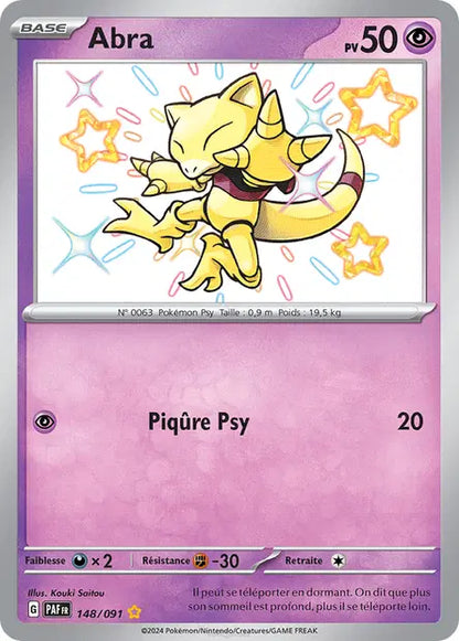 Abra 148/091 - visuel Pokécardex de référence