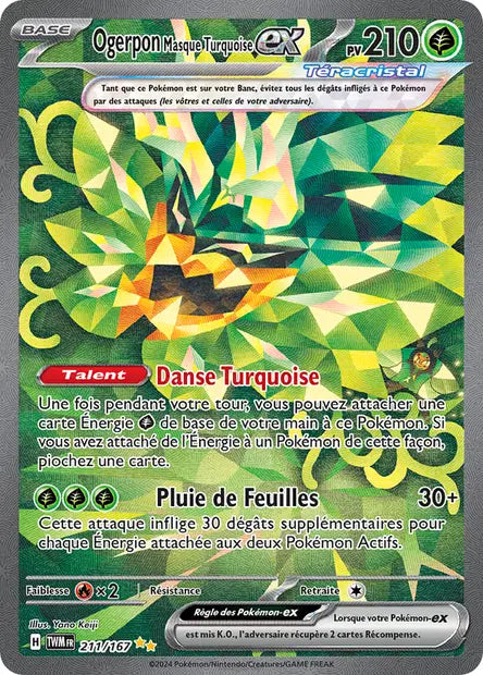 Ogerpon Masque Turquoise ex 211/167 - visuel Pokécardex de référence