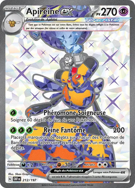 Apireine ex 212/197 - visuel Pokécardex de référence