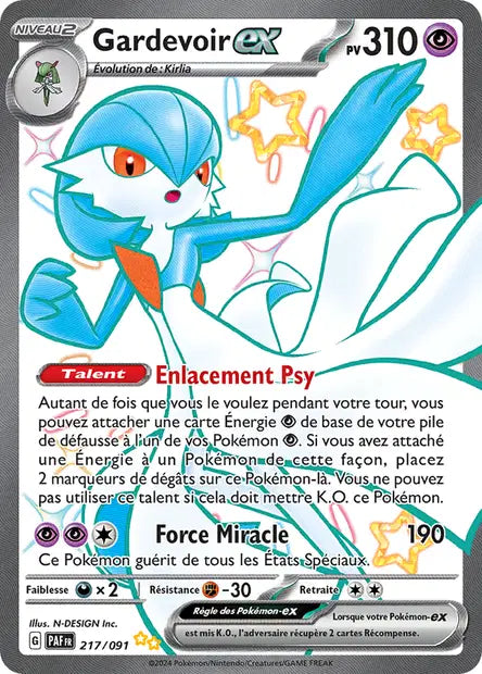 Gardevoir ex 217/091 - visuel Pokécardex de référence