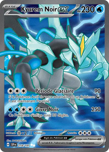 Kyurem Noir ex 218/191 - visuel Pokécardex de référence