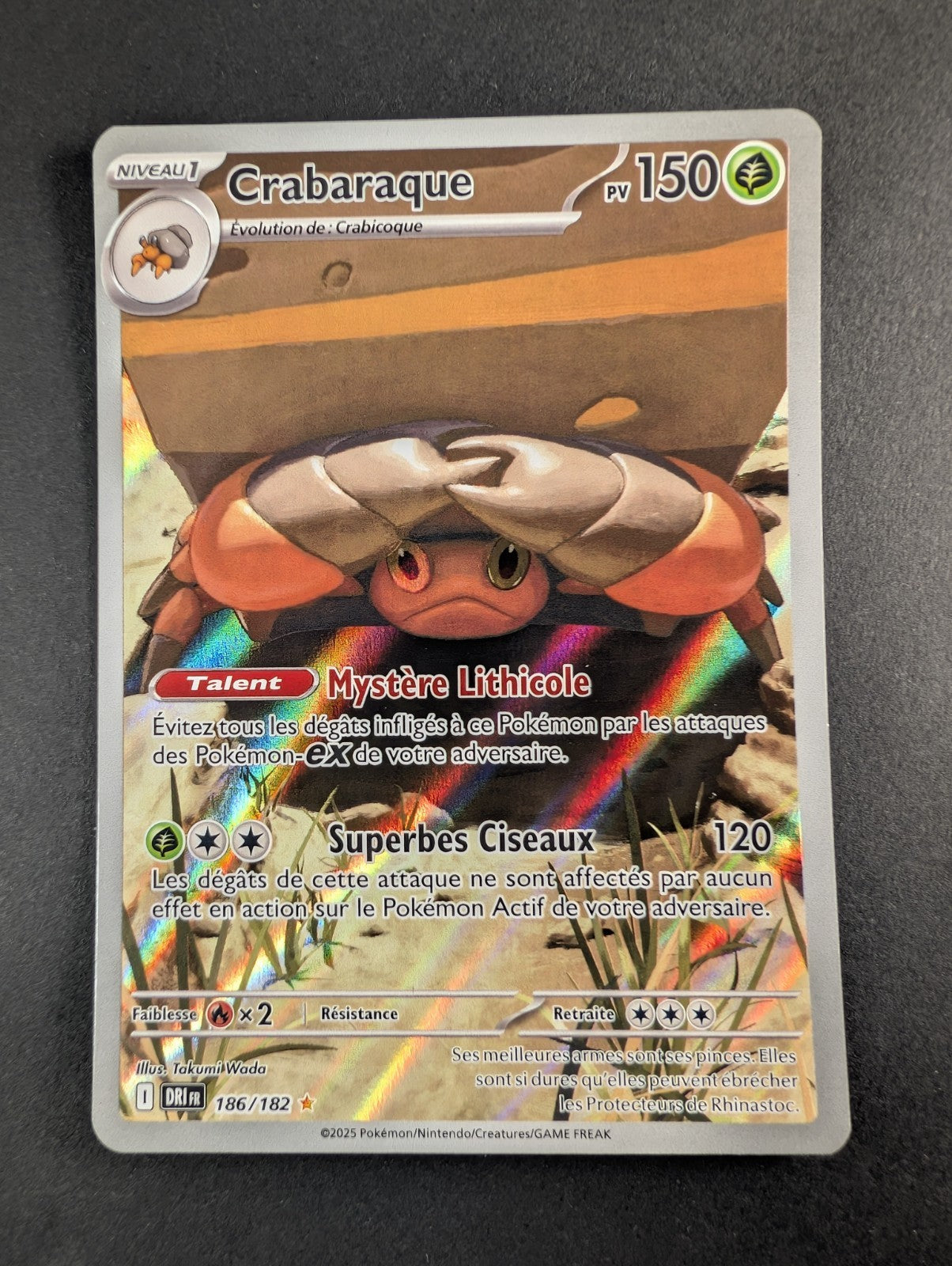 Pokemon Crabaraque 186/182  -  AR-FR NM