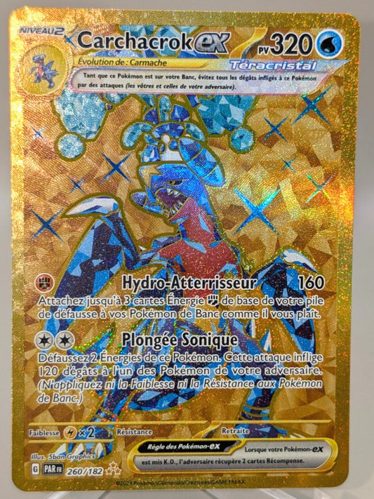 Pokemon Carchacrok EX 260/182 GOLD EV04  Full Art-FR NM