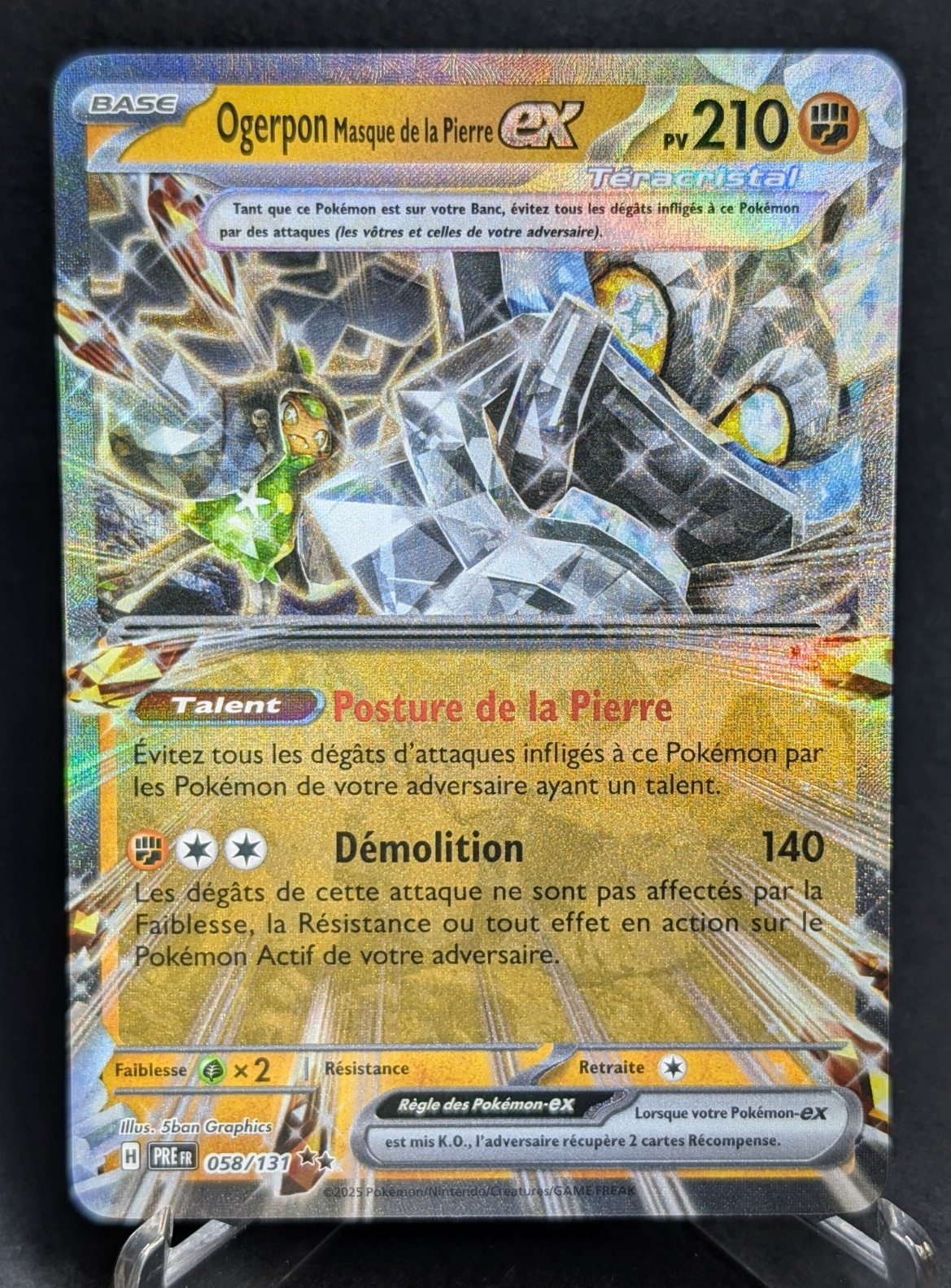 Pokemon Ogerpon Ex 058/131 -Double Rare-FR NM