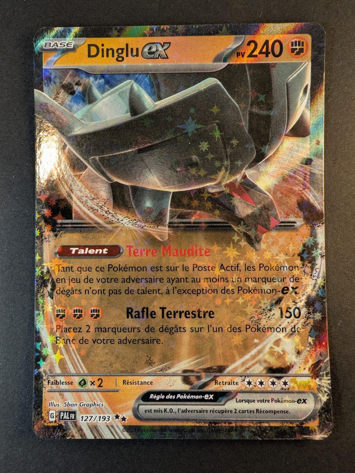 Pokemon Dinglu EX 127/193  - Double Rare -FR NM
