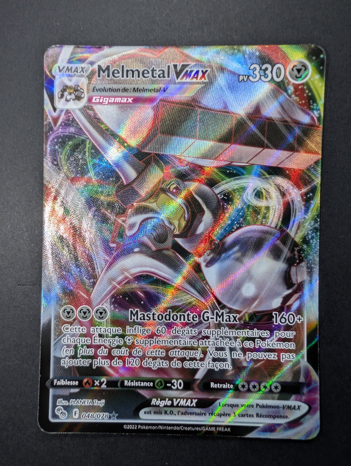 Pokemon Melmetal Vmax 048/078  - Ultra-rare -  FR NM