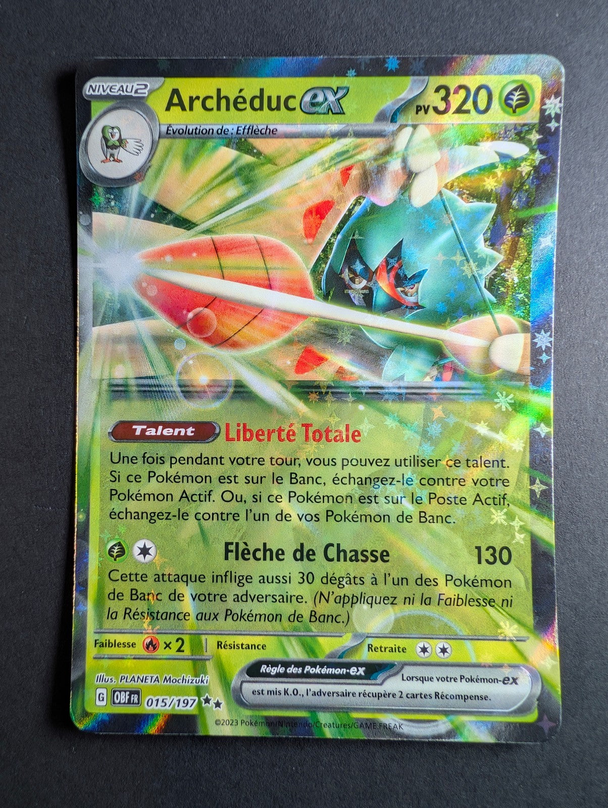 Pokemon Archeduc ex 015/197 -double Rare -FR NM