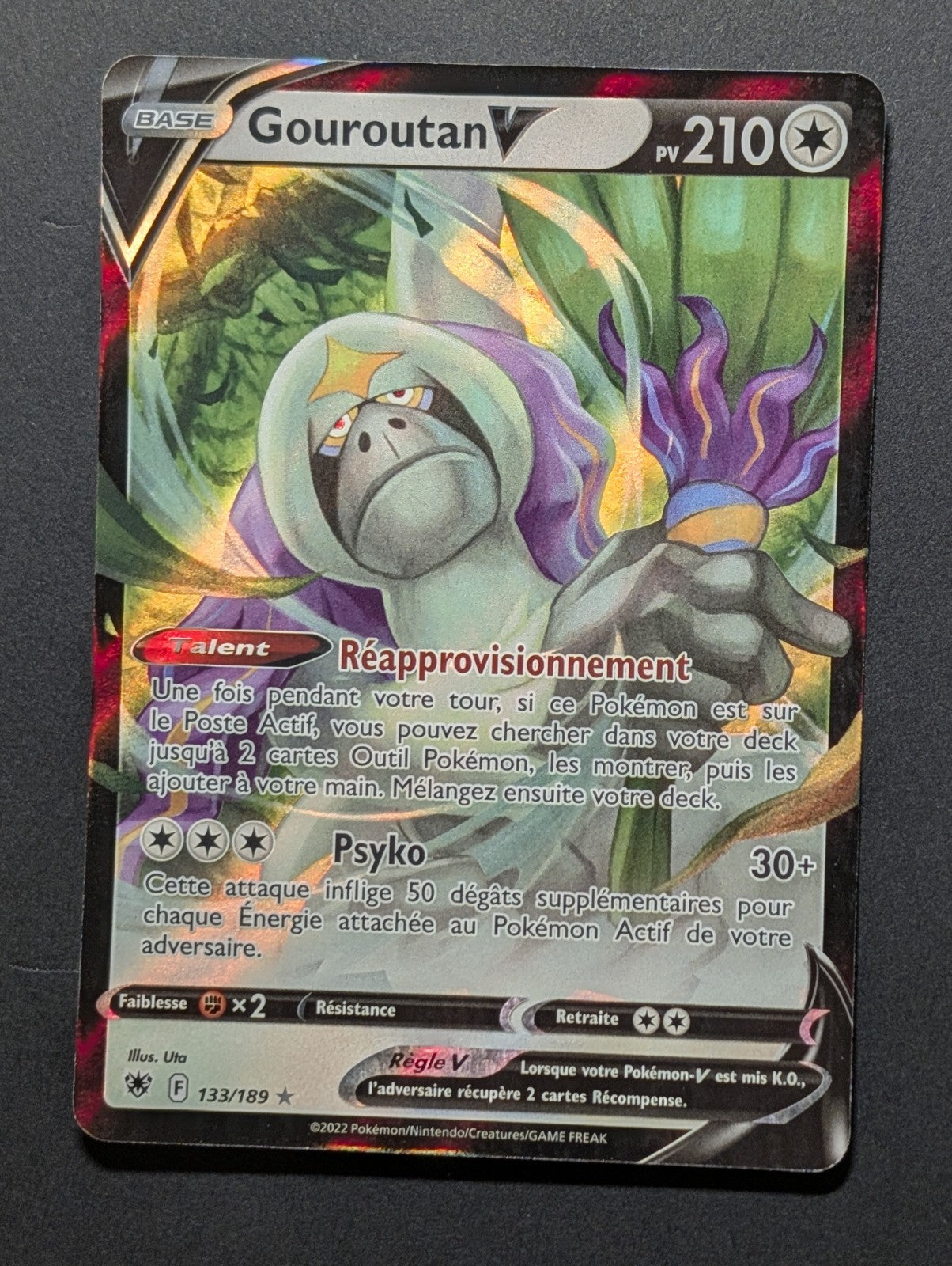 Pokemon Gouroutan V 133/189  - Ultra Rare -FR NM