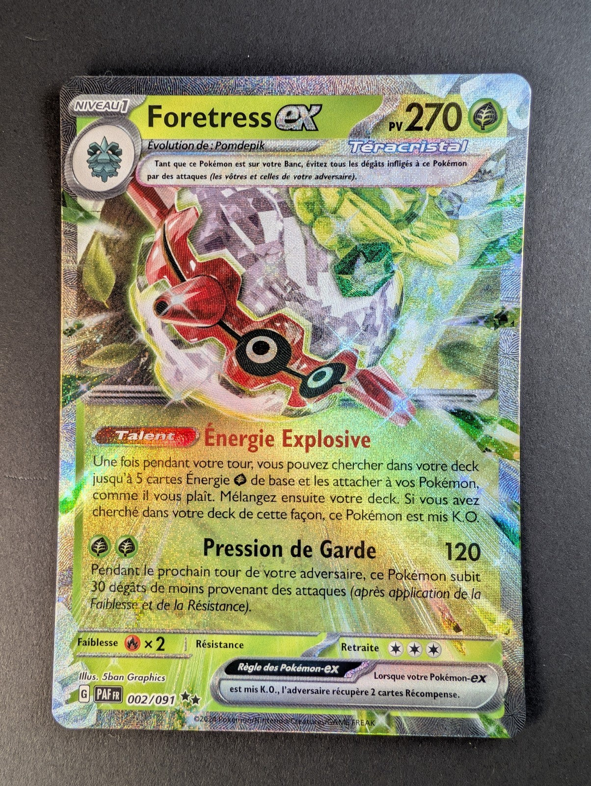 Pokemon Foretress ex 002/091- Double Rare - FR NM