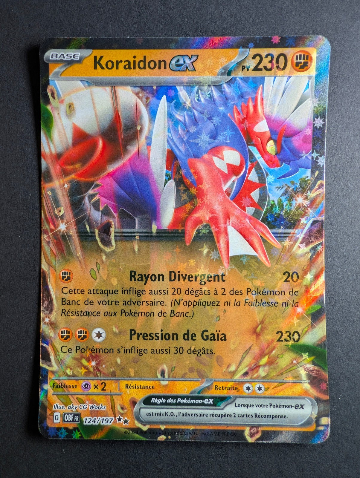 Pokemon Koraidon ex 124/197  -double Rare -FR NM