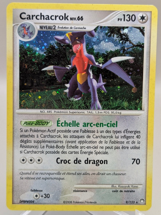 Pokemon Carchacrok 9/123  009/123  Diamant & Perle - Holo - FR Good