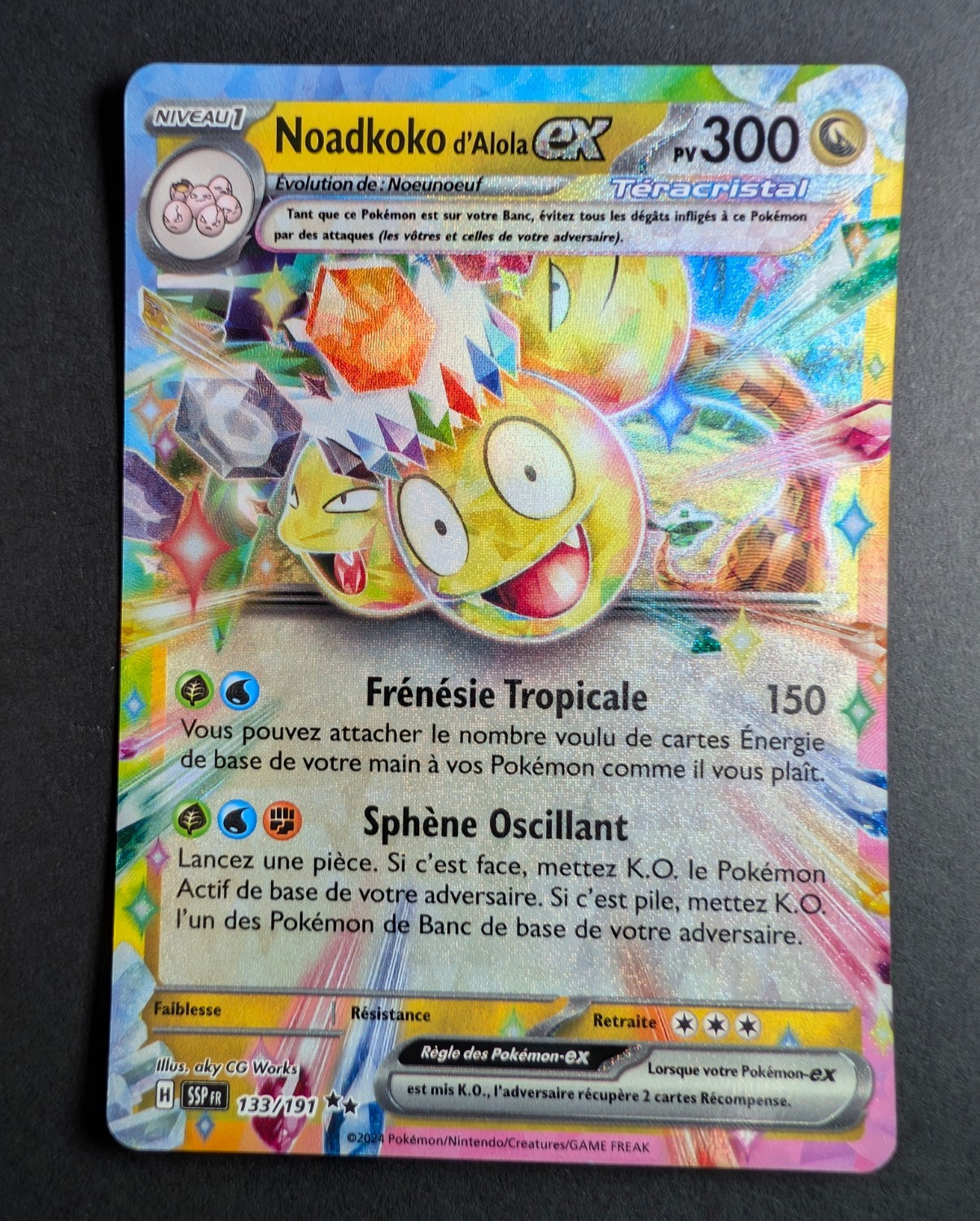 Pokemon Noadkoko d'Alola ex 133/191  -double Rare -FR NM