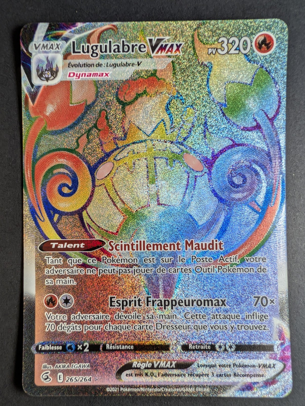Pokemon Lugulabre Vmax 265/264 - Secrète -  FR NM