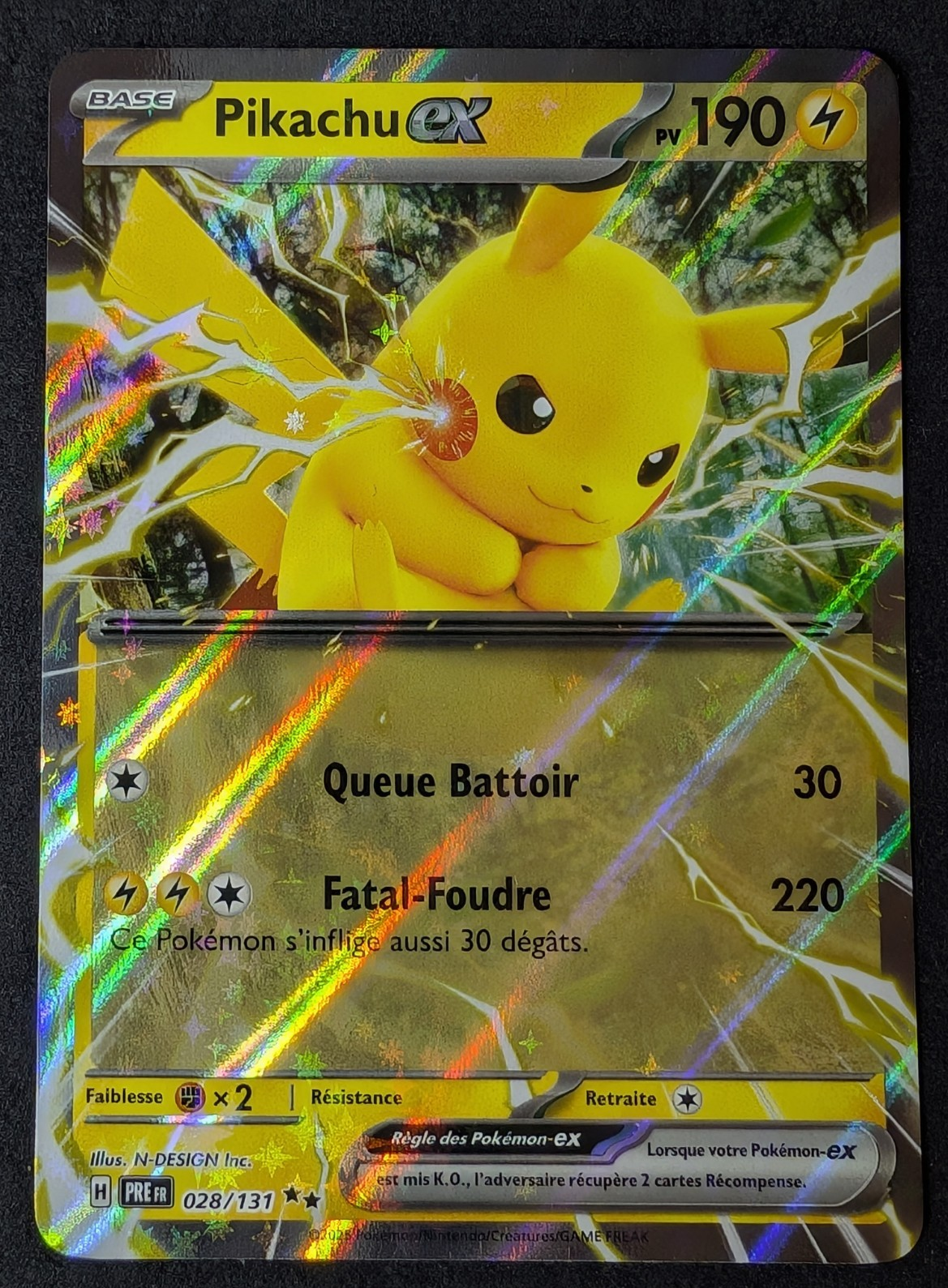 Pokemon Pikachu EX 028/131- Double Rare -FR NM
