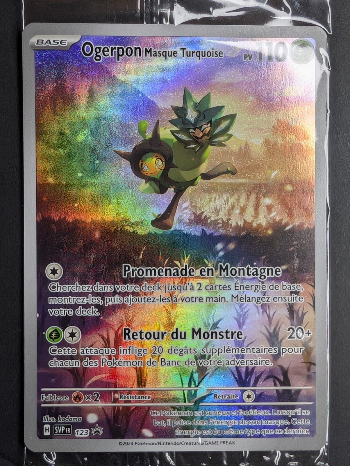 Pokemon Ogerpon Masque Turquoise SVP 123  -PROMO-FR NM