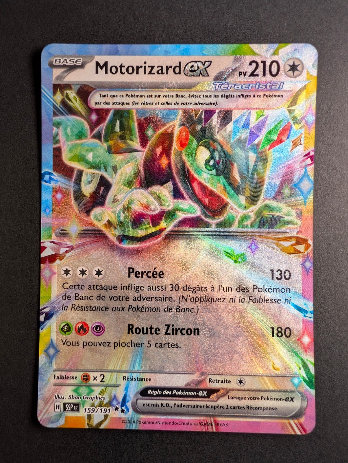 Pokemon Motorizard ex 159/191  -double Rare -FR NM