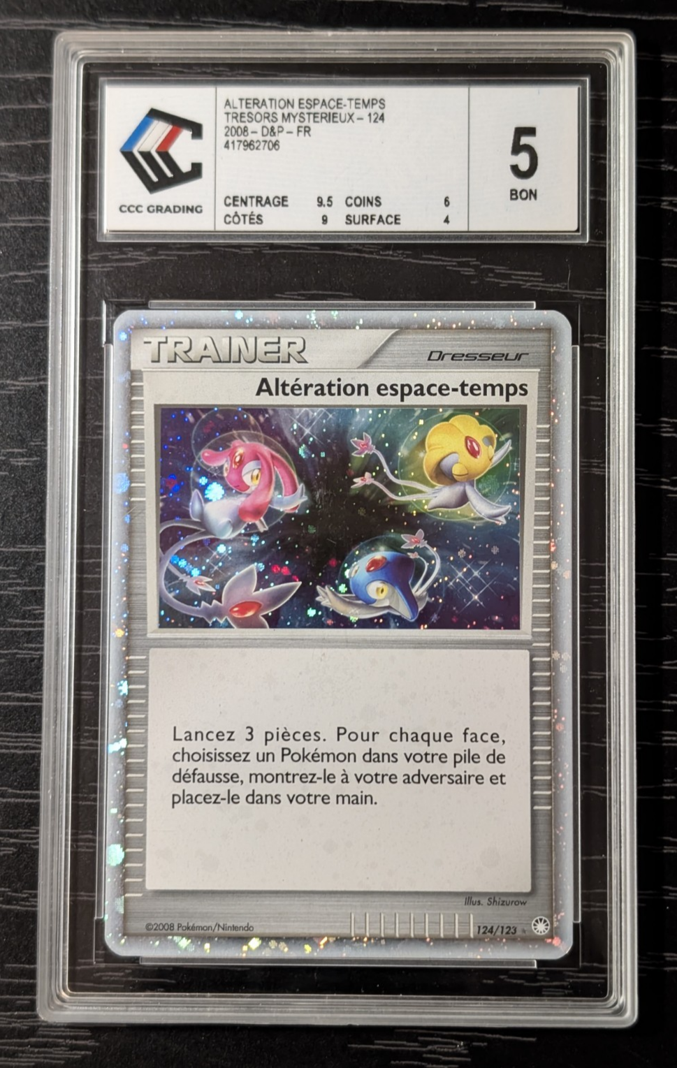 Pokemon Trainer Alteration espace Temps  124/123- FR Gradée CCC 5 Bon