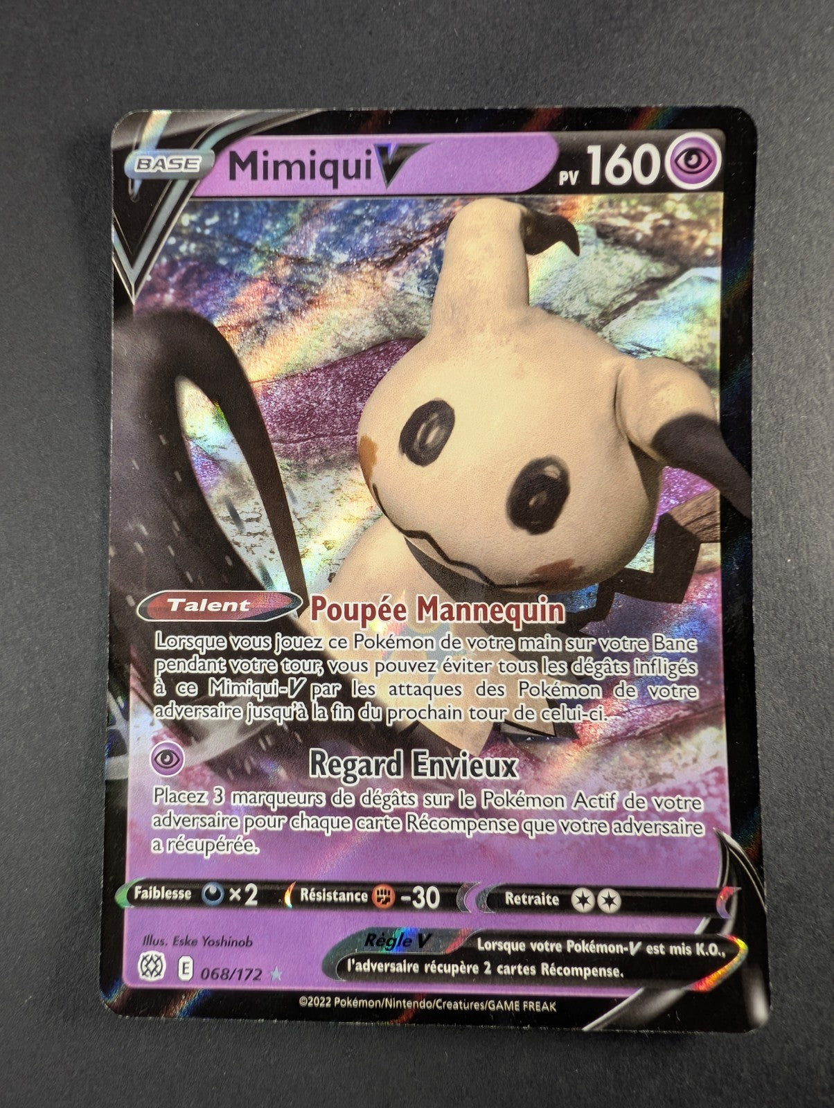 Pokemon Mimiqui V 068/172  -Utra Rare -FR NM