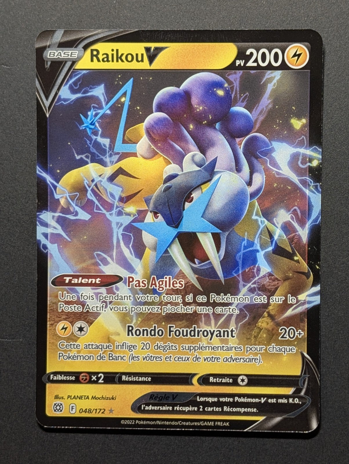 Pokemon Raikou V 048/172   - Ultra Rare -FR NM