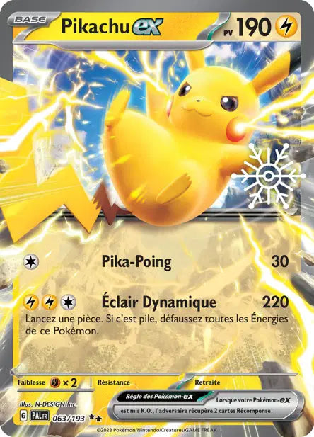 Pikachu ex 063/193 - visuel Pokécardex de référence