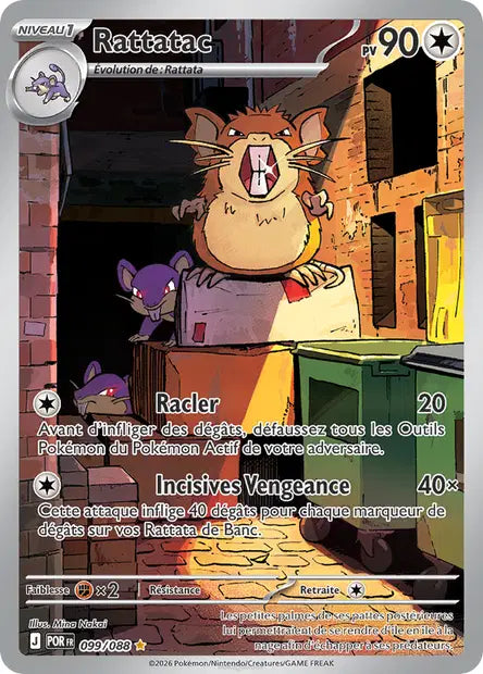 Rattatac 099/088 - visuel Pokécardex de référence