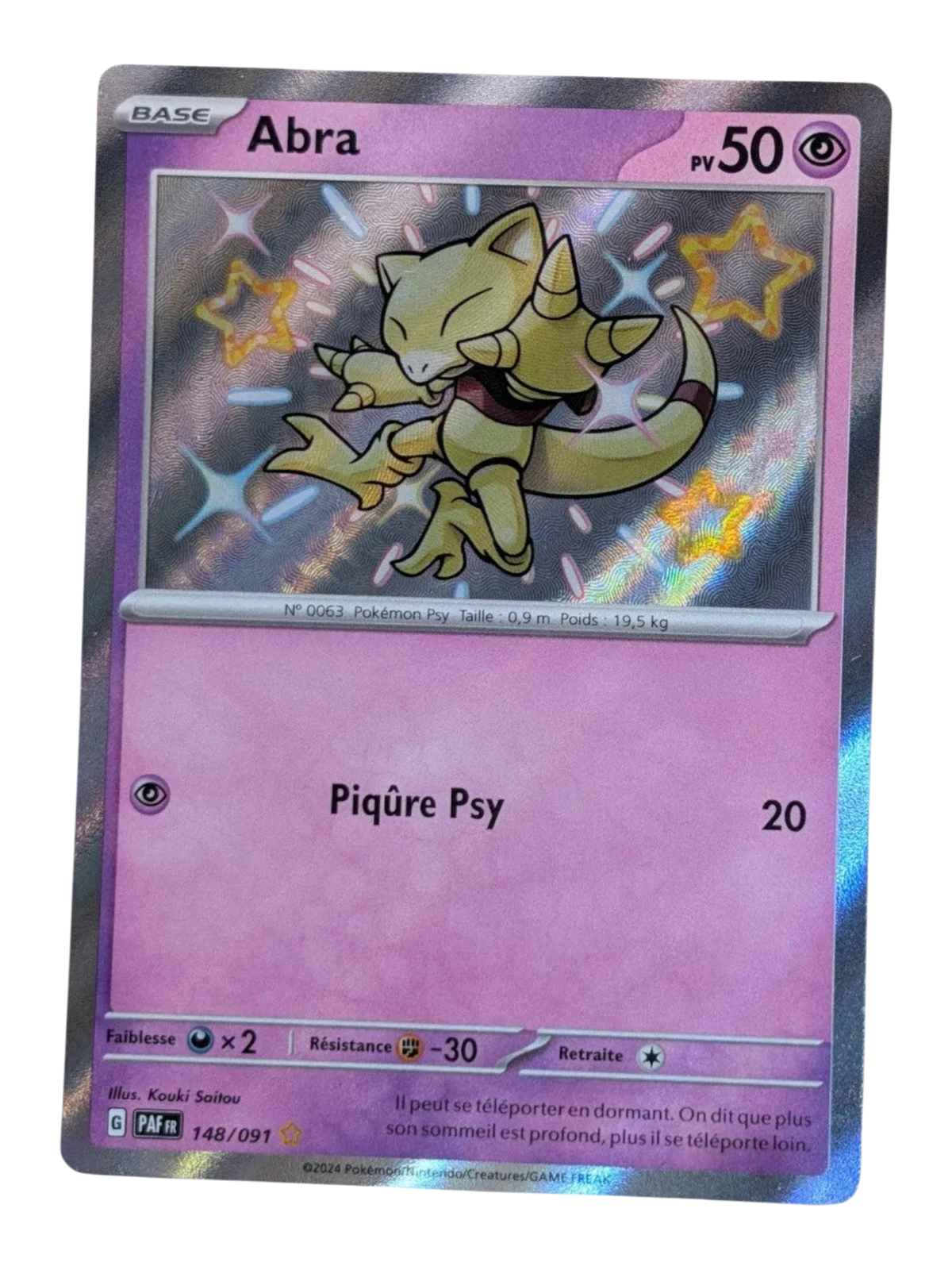 Pokemon  Abra 148/91 - SHINY-FR NM