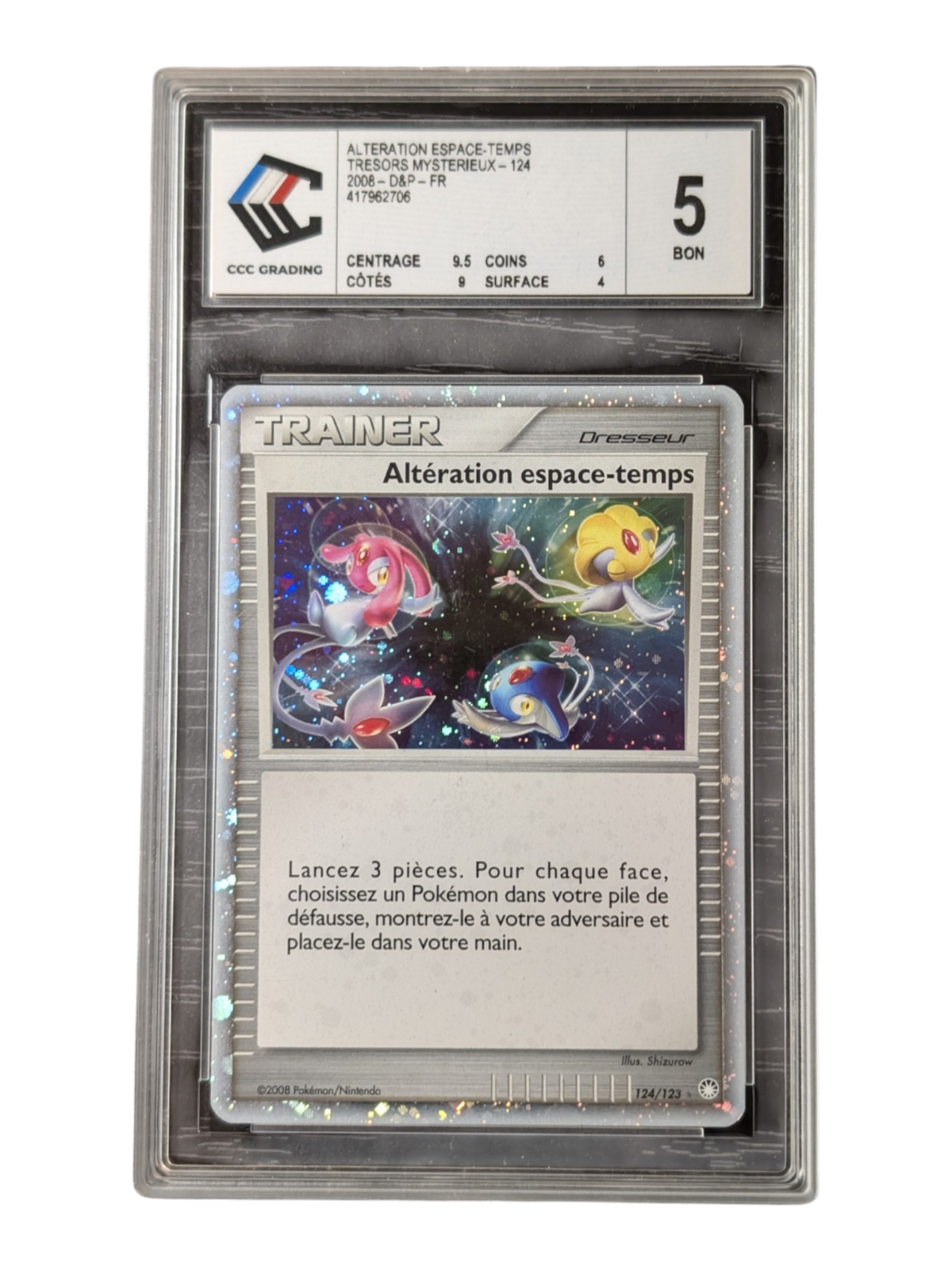 Pokemon Trainer Alteration espace Temps  124/123- FR Gradée CCC 5 Bon