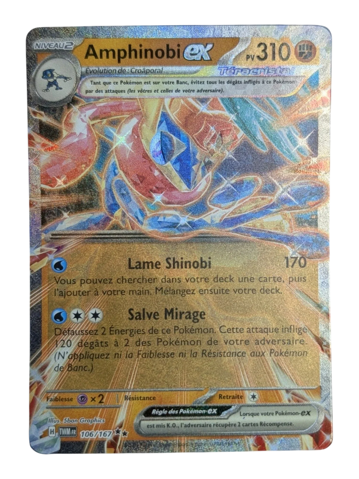 Pokemon AMPHINOBI 106/167 EX -FR NM
