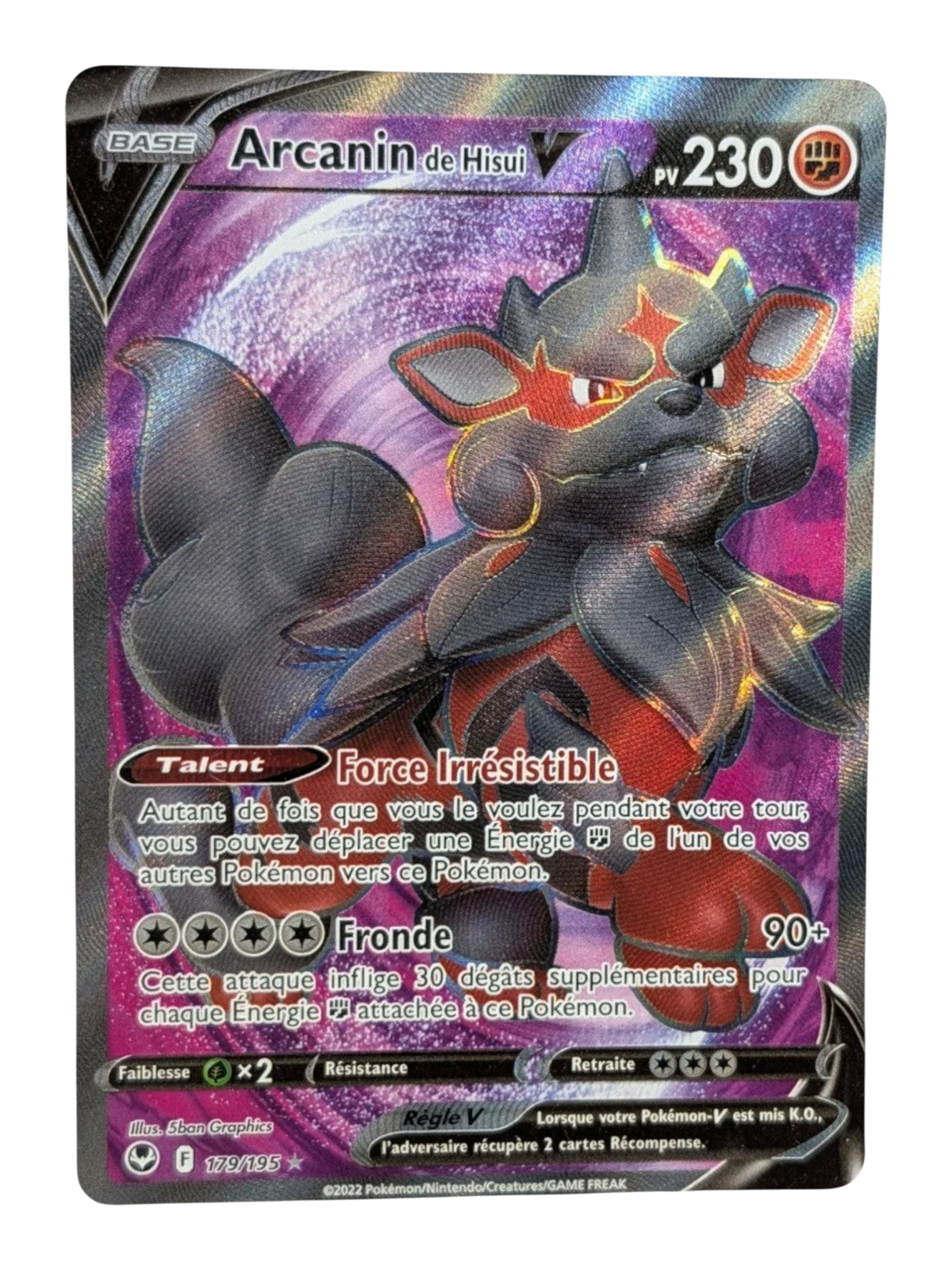 Pokemon Arcanin  V 179/195  - Full Art-FR NM