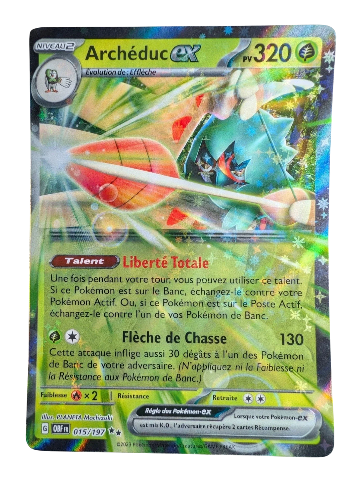 Pokemon Archeduc ex 015/197 -double Rare -FR NM