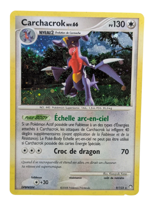 Pokemon Carchacrok 9/123  009/123  Diamant & Perle - Holo - FR Good