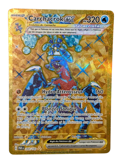 Pokemon Carchacrok EX 260/182 GOLD EV04  Full Art-FR NM