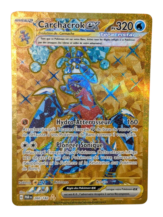 Pokemon Carchacrok EX 260/182 GOLD EV04  Full Art-FR NM