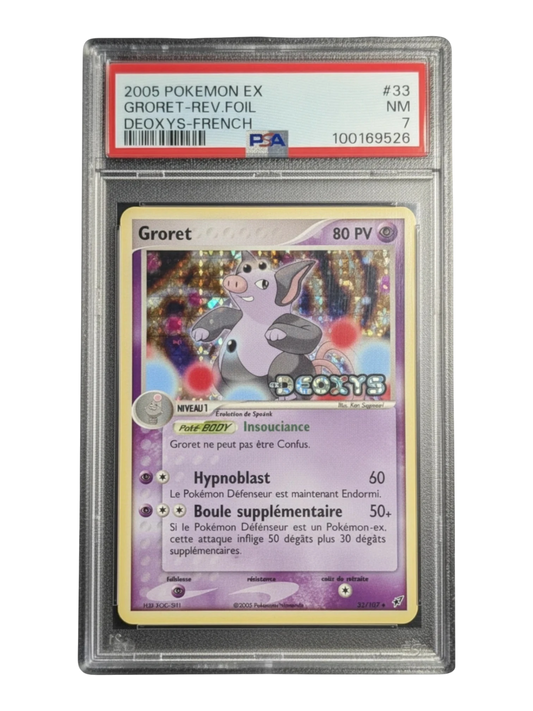 Carte gradee Pokemon Groret 032/107 Ex Deoxys -Reverse Stamp- psa 7 pop 4