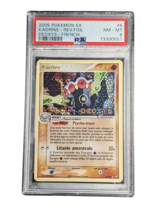Carte gradee Pokemon kaorine 5/107 005/107 Ex Deoxys -Reverse Stamp- psa 8 pop 9