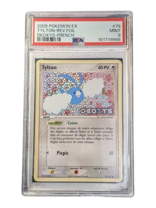 Carte gradee Pokemon Tylton 079/107 Ex Deoxys -reverse Stamp - psa 9 pop 9