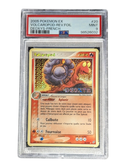 Carte gradee Pokemon Volcaropod 020/107 Ex Deoxys -Reverse Stamp- psa 9 pop 12