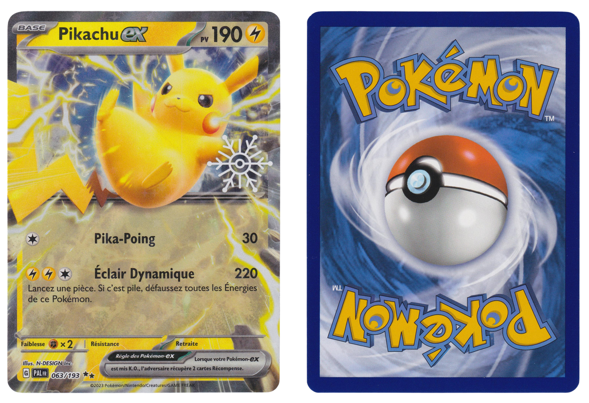 Pikachu ex 063/193 - 256 - recto et verso