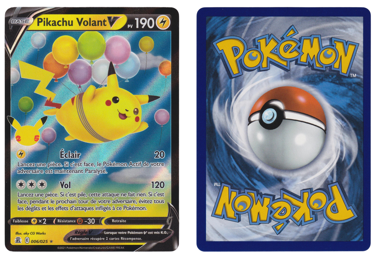 Pikachu Volant-V 006/025 - 217 - recto et verso