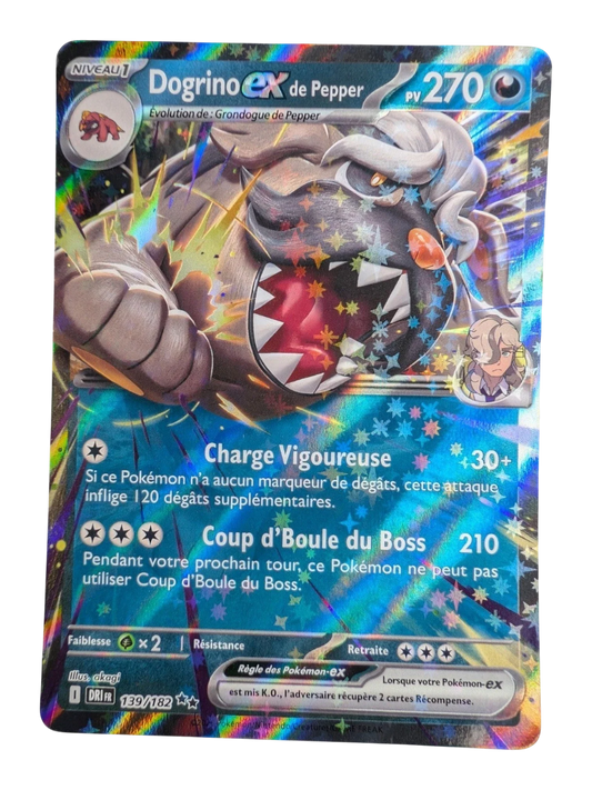 Pokemon Dogrino ex de Pepper 139/182  -double Rare -FR NM
