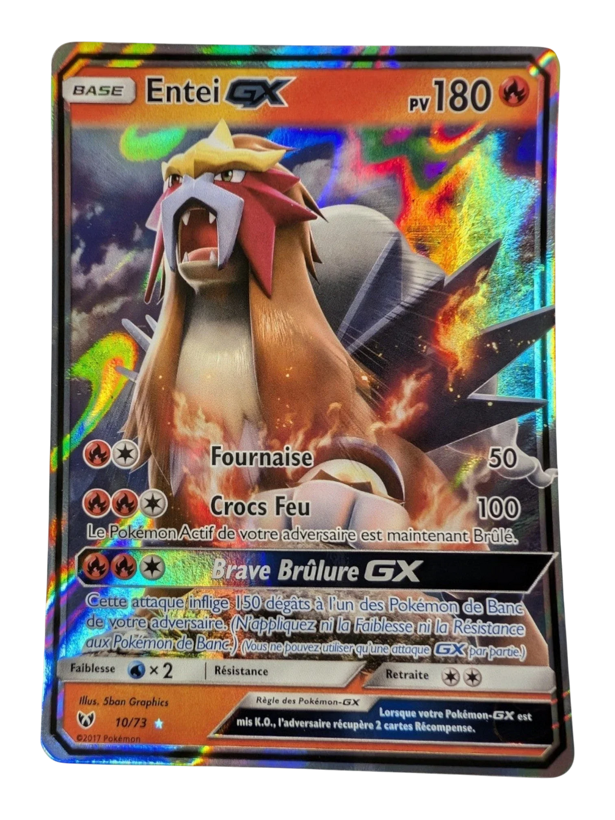 Pokemon Entei GX 010/73 - Ultra-rare - FR NM
