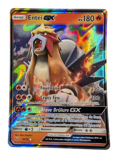 Pokemon Entei GX 010/73 - Ultra-rare - FR NM