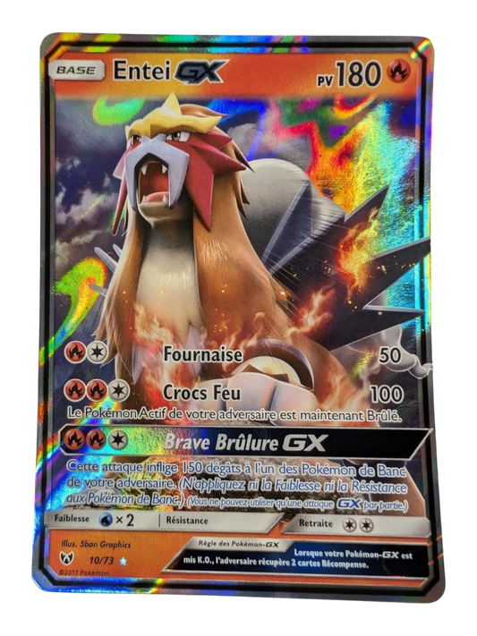 Pokemon Entei GX 010/73 - Ultra-rare - FR NM