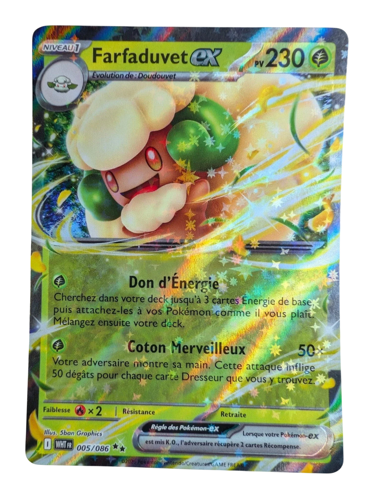 Pokemon Farfaduvet ex 005/086  -double Rare -FR NM