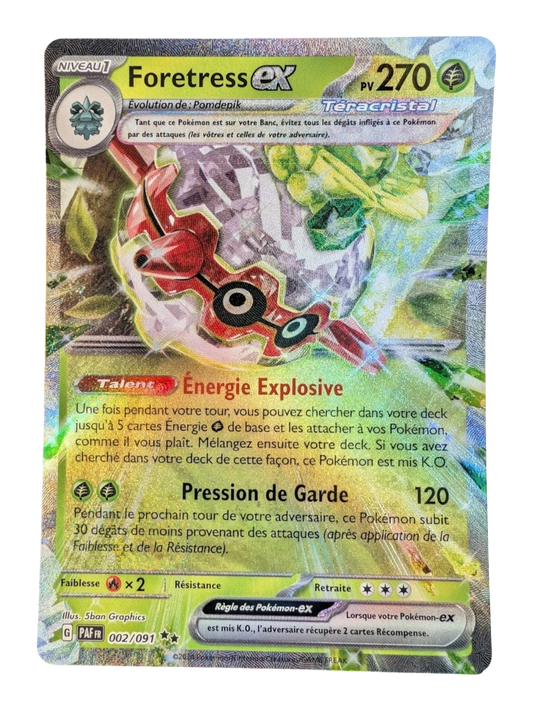 Pokemon Foretress ex 002/091- Double Rare - FR NM