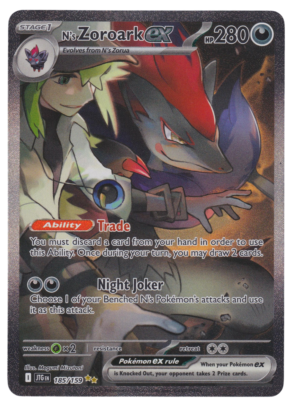 Zoroark ex de N 185/159 - recto