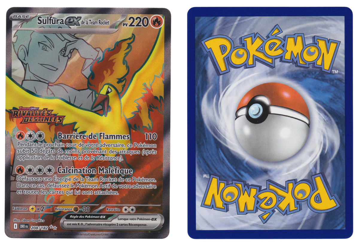 Sulfura ex de la Team Rocket 208/182 - PKM-DRI-208182-260825002405 - recto et verso