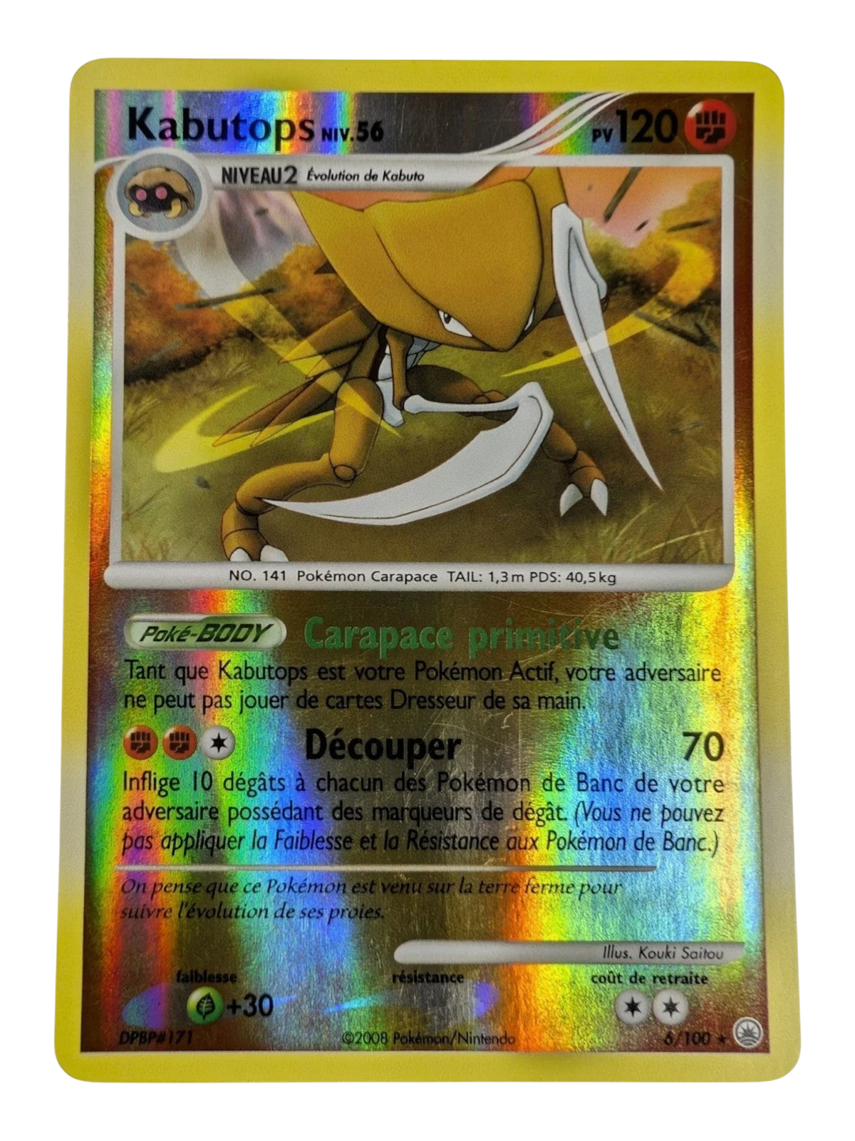 Pokemon Kabutops 6/100 006/100   -Reverse - FR EXCLT