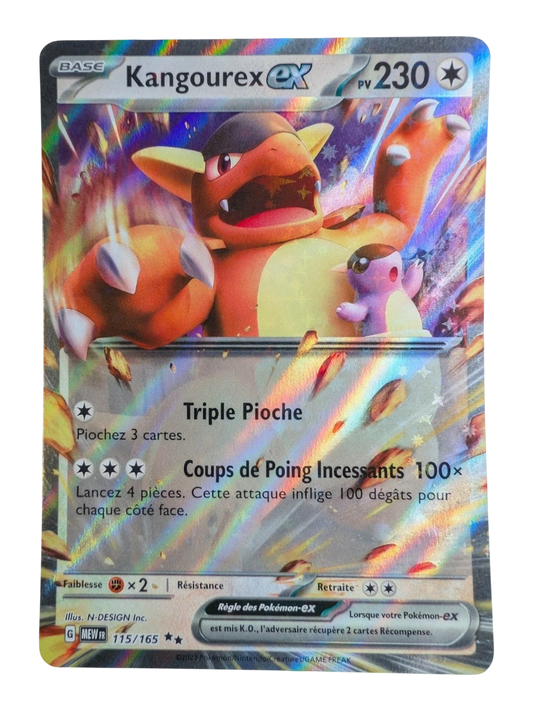 Pokemon Kangourex ex 115/165  - double Rare -FR NM