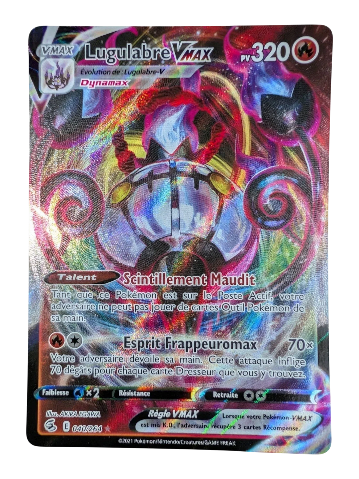 Pokemon Lugulabre Vmax  40/264 040/264  - Ultra-rare -  FR NM